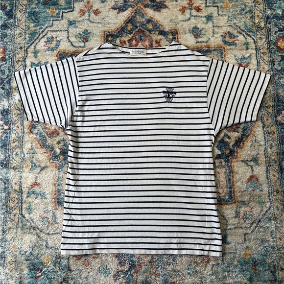 Vintage Le Chateau Striped T-shirt Large - Picture 1 of 7